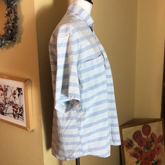 Vintage WALT DISNEY sz Medium Buttonfront Stripe Embroidered Mickey Mouse Cotton - Picture 4 of 16